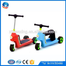 3 Wheels Folding Type One Crank PU Laser Wheels Children Space Scooter For Kids